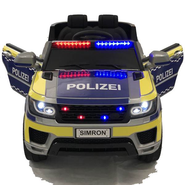 👮🏻 POLIZEI Kinderauto Funkgerät Kinderfahrzeug Kinder Elektroauto  Gefedert DE